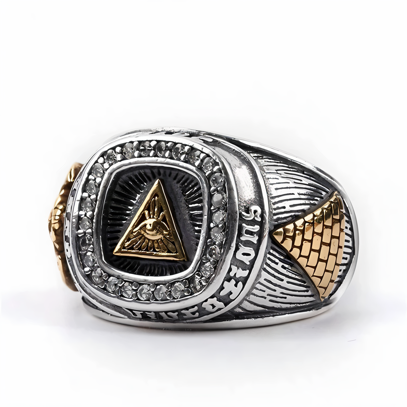 Anel Triangulo Dourado