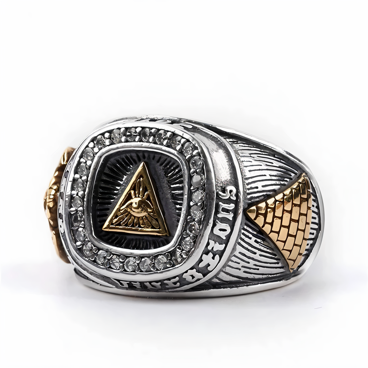Anel Triangulo Dourado
