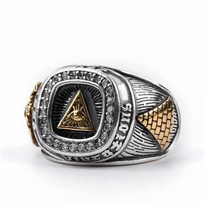 Anel Triangulo Dourado