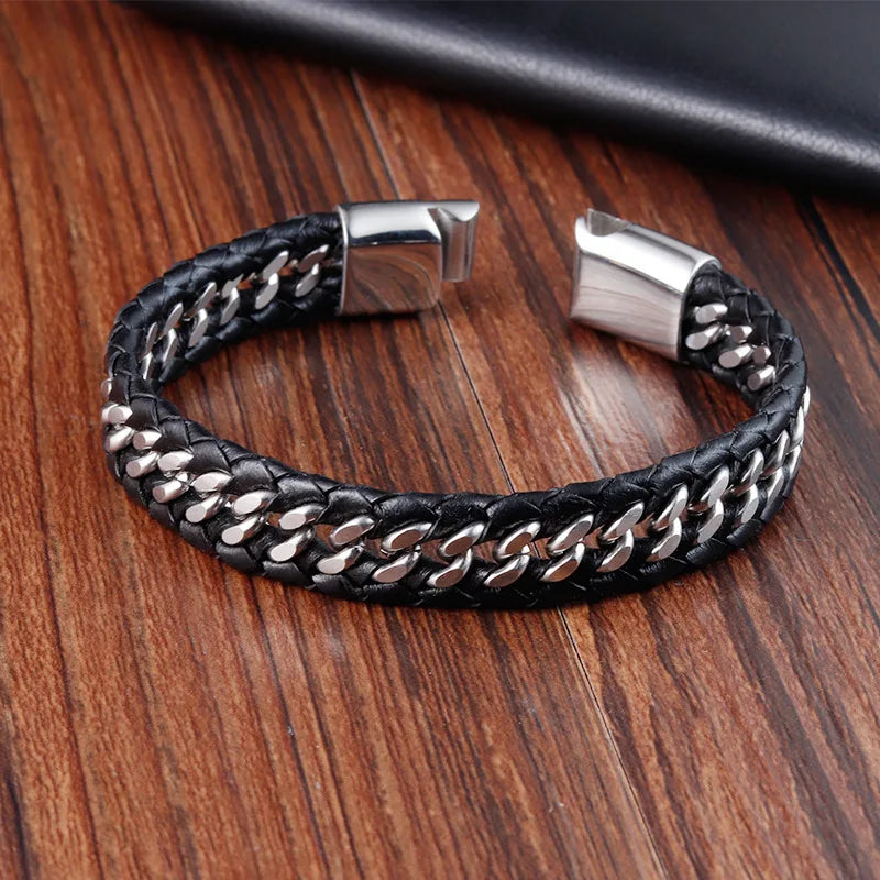 Pulseira Berloque Magnética de Couro