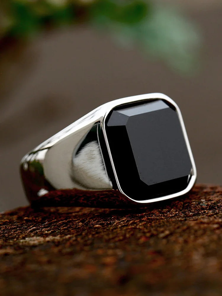 Anel Retro Preto