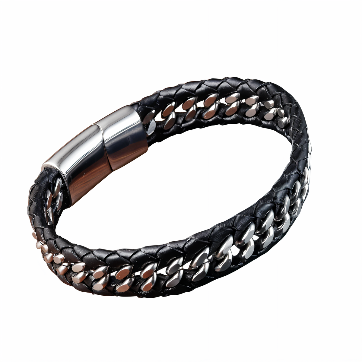 Pulseira Berloque Magnética de Couro